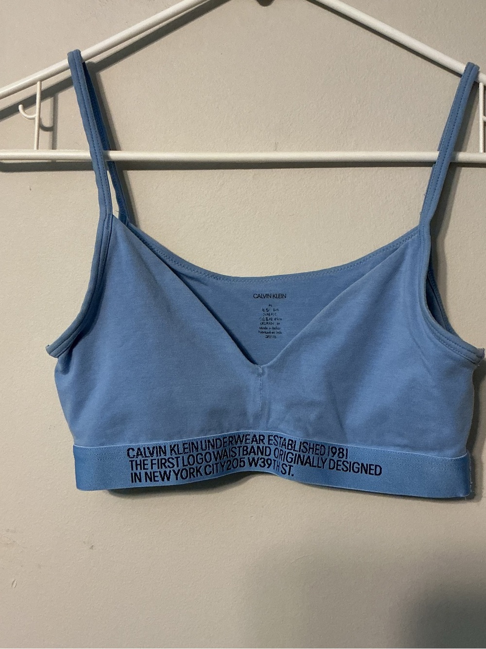 Calvin Klein Light Blue Reversible Bralette